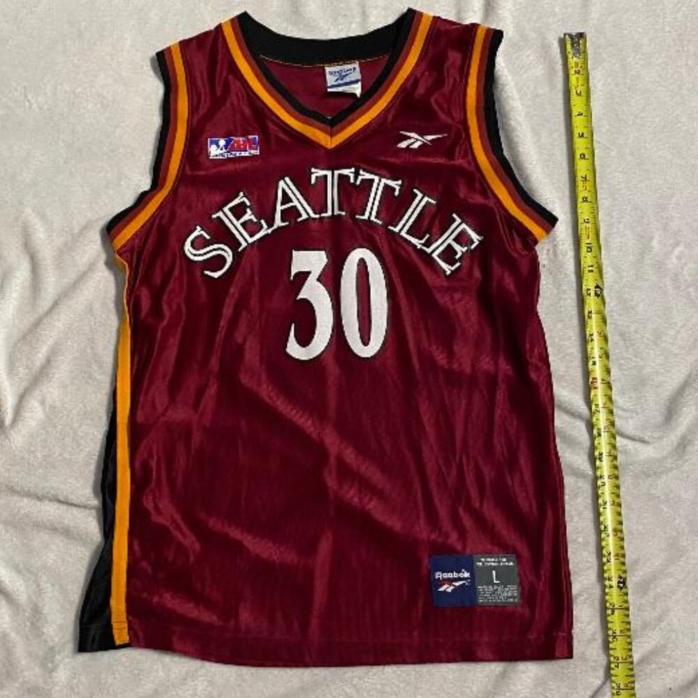 Women' Large Signed Kate Starbird Seattle Reign late 90's ABA basketball Jersey